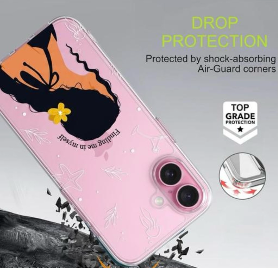Finding Me in Myself – Premium Floral Phone Case. (iphone 16)