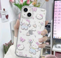 iPhone 13 Premium Crystal Clear Silicon Back Cover with Cute Kitty...