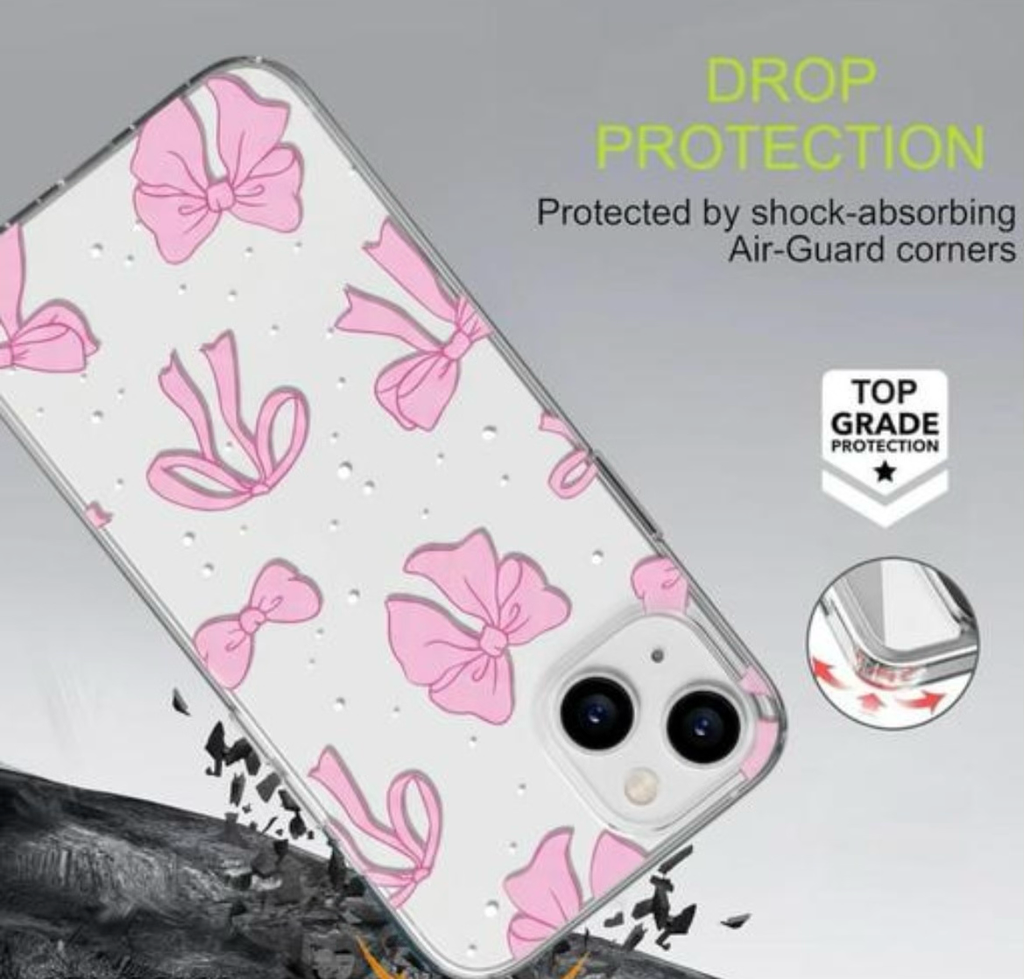 iPhone 15 Back Cover Pink Satin Pearl Aesthetic Glossy Printed Case…