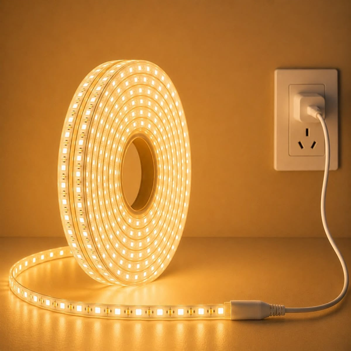LED Rope Light (Warm White, 3-Meter High Brightness)