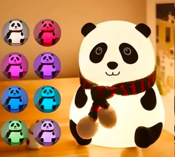 FASTIC Cute Panda USB Rechargeable 7-Color Changing Night Light