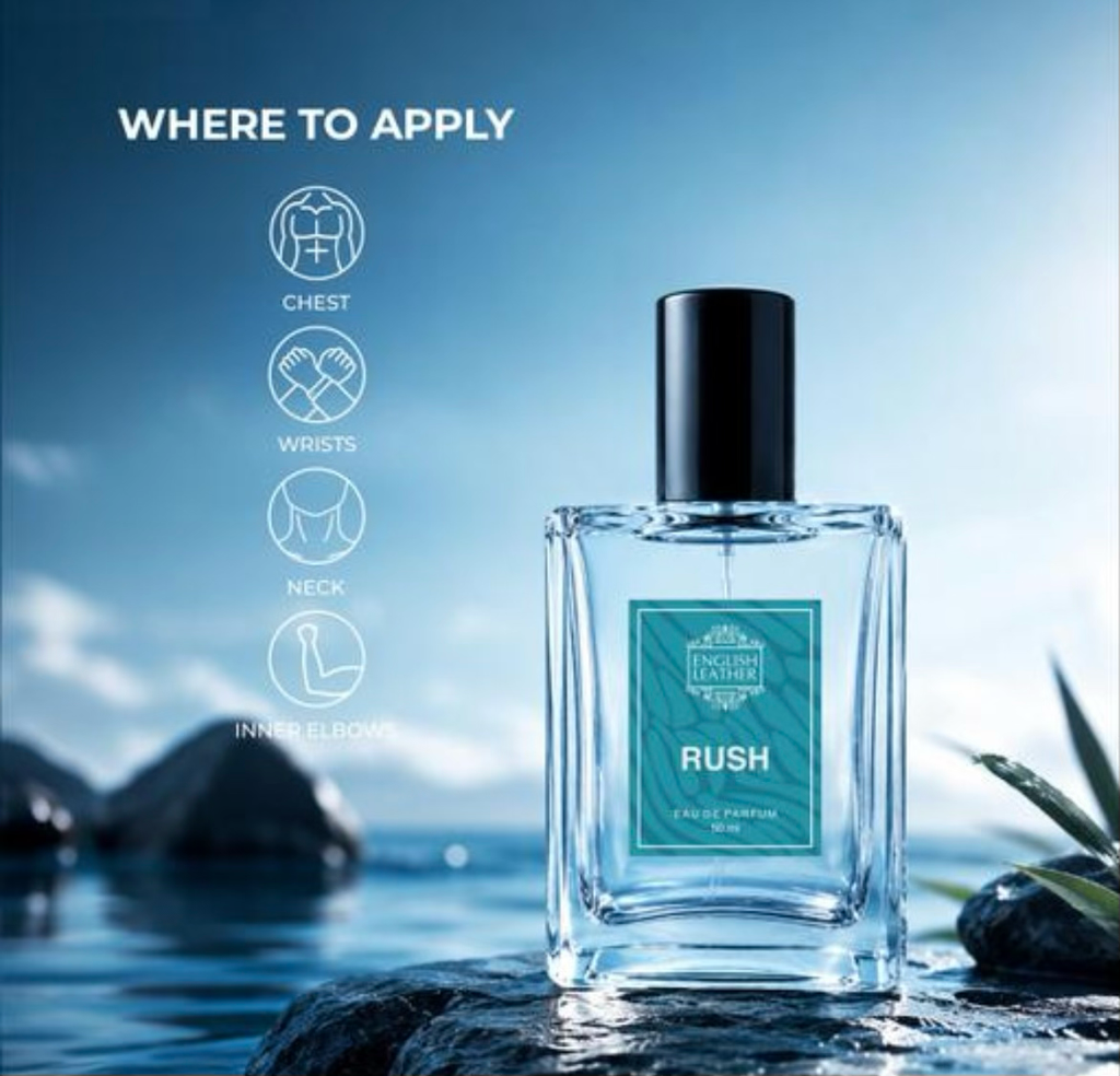 The English Leather Rush 50 ml premium, long-lasting eau de parfum