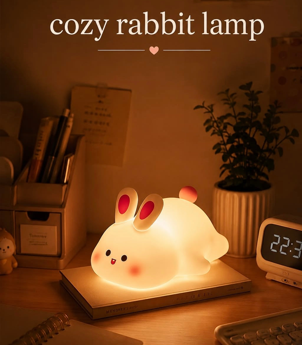 Aubade Silicone Rabbit Night Light | USB Rechargeable 7 Color-Changing