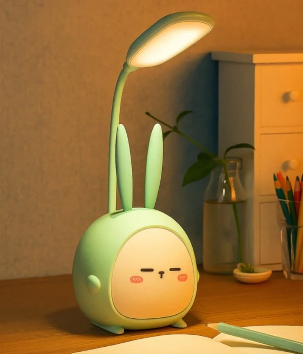 Cute Bunny Rechargeable USB LED Desk Lamp – Warm Light Study & Bedside Lamp