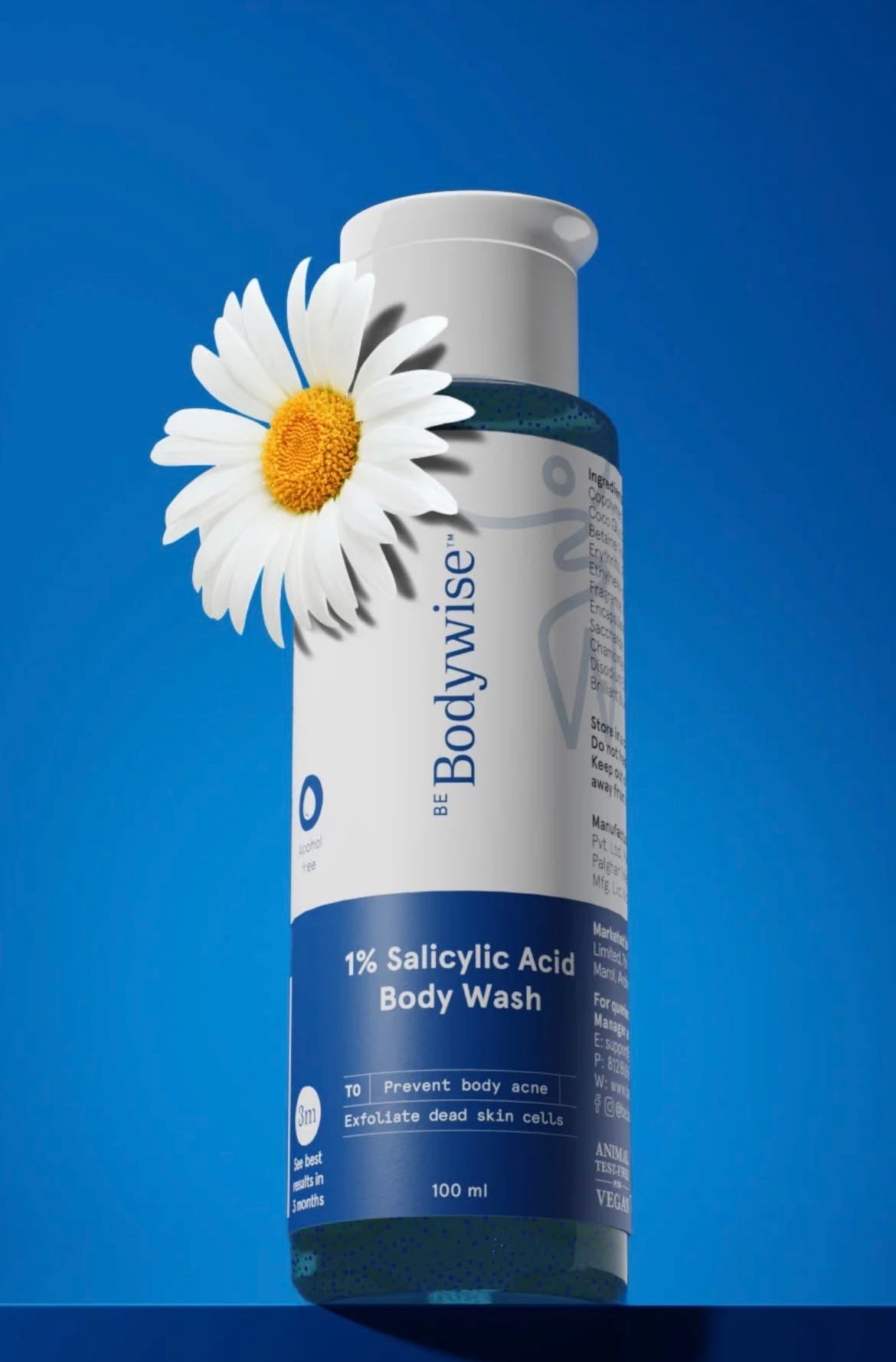 Be Bodywise 1% Salicylic Acid Body Wash 100ml  | Prevents Body Acne & Exfoliates Skin