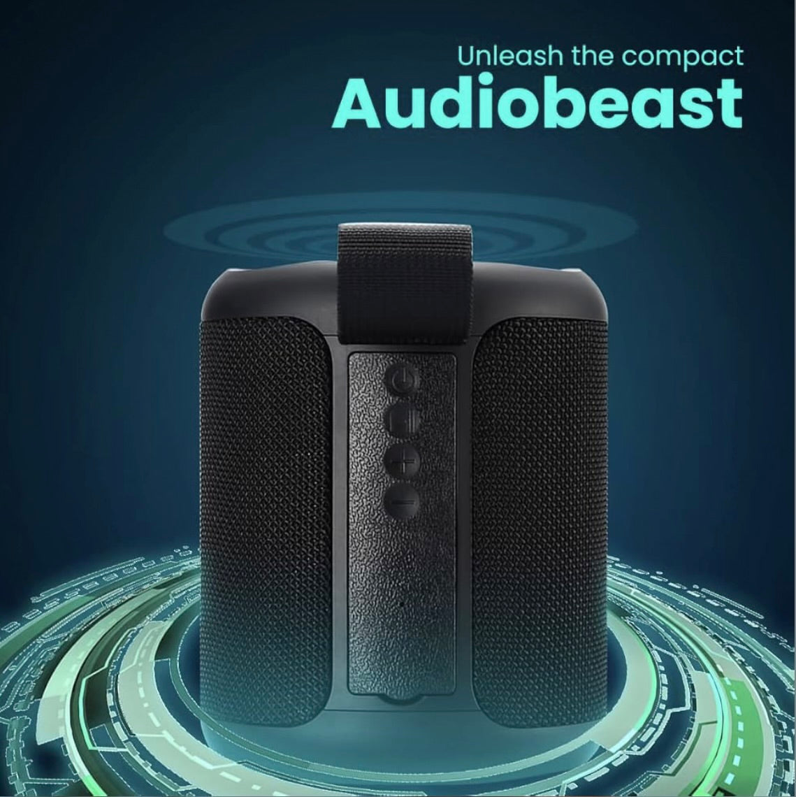 Portronics SoundDrum P 20W Portable Bluetooth Speaker with 6-7 hrs Playback Time, Handsfree Calling, USB Slot, Aux-in Port, Type C Charging (Black)