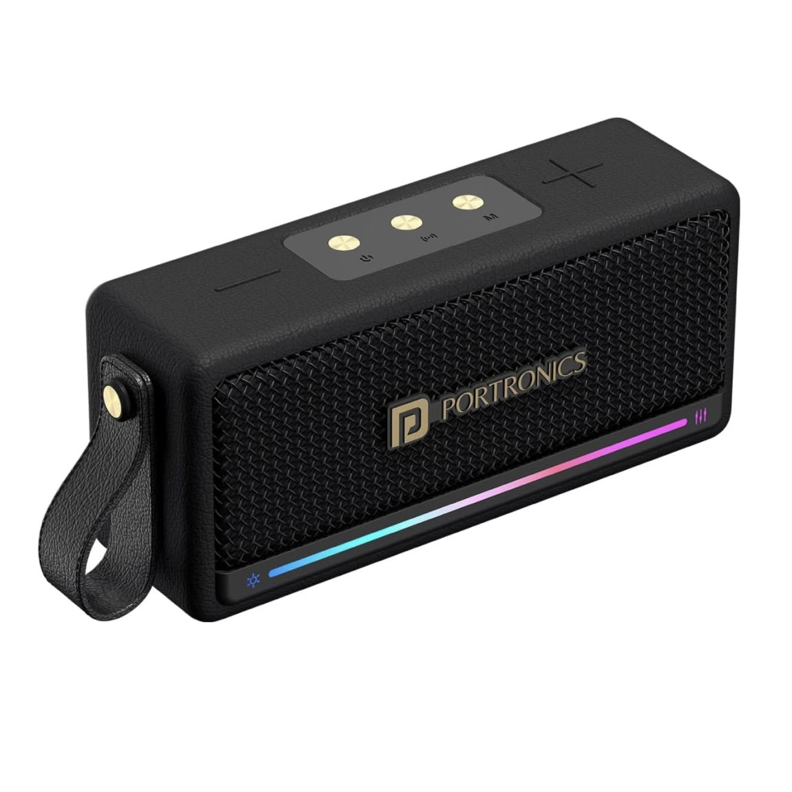 Portronics Harmony Mini 25W HD Premium Portable Bluetooth Speaker with Subwoofer, EQ Adjustment, 6 Hours Playtime, in-Built Mic,TWS Mode,RGB Lights, Bluetooth V5.3, Type C Fast Charging (Black)